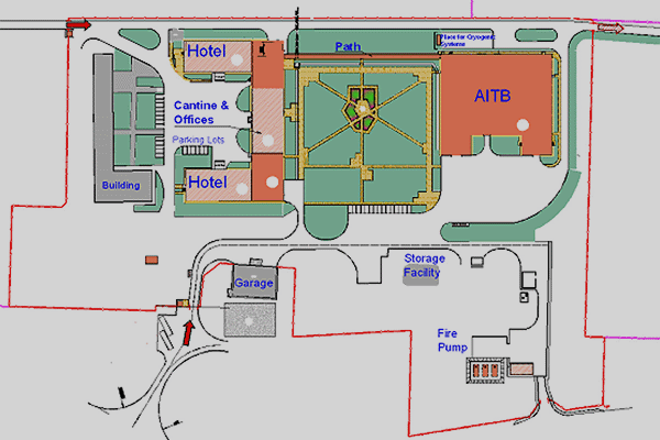 Satellite Processing Facility (AITB) and Hotel Layout of Yasny Launch Base, (C) Kosmotras