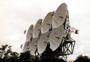 Array of 8 huge Parabolic Antennas, Courtesy of NSAU